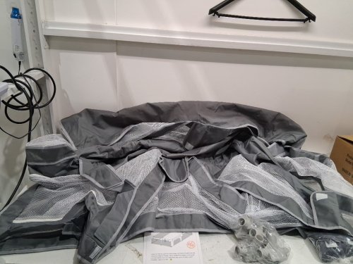 PALOPALO foldable Baby Playpen with Suction Cup Bases and carry bag - 70" X 59" - GREY/WHITE (MODEL: PL-BWL-001) image 4