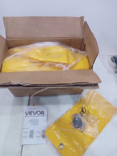 VEVOR Flood Barrier Height Sandbag Alternative - 12FT X 20" - YELLOW/BLACK (model: Flood Barrier 12 ft x 20 in) image 4