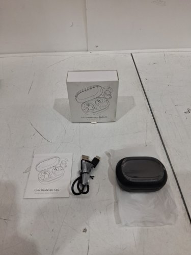 oyib true wireless bluetooth earbuds with charging case - black (model: s75) image 2