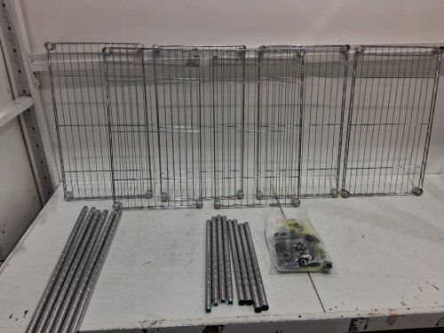 Amazon Basics 4-Shelf Adjustable Heavy Duty Steel Wire Rack Storage SHELF - 23.2" x 13.4" X 48" - 200lb CAP - CHROME (model: WSF-LD-142448-C-4) image 3