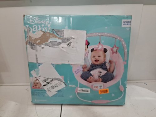 BRIGHT STARTS DISNEY MINNIE MOUSE BABY BOUNCE WITH SOOTHING VIBRATIONS, 23" x 19" - ROSY SKIES/PINK (MODEL: ‎12206) image 3
