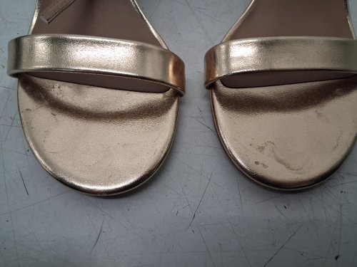 women's call it spring vegan Madelyyn Heeled Sandal - size 6.5 - gold image 3