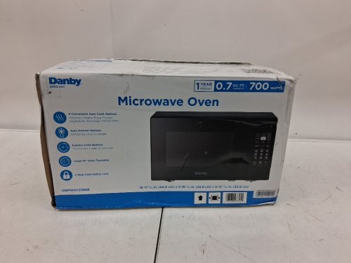 DANBY COUNTERTOP MICROWAVE OVEN - 0.7 CU/FT - BLACK ( MODEL- DBMW0721BBB) image 2