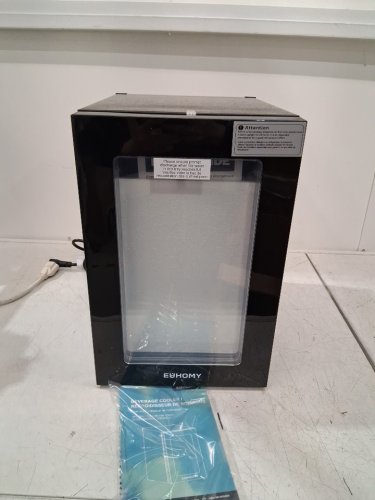 EUHOMY BEVERAGE REFRIGERATOR COOLER WITH 40°F-61°F DIGITAL TEMPERATURE CONTROL - 18L (HOLDS 25 CANS) - BLACK (MODEL: FWC008-11BL-CAEH /‎ WC-6B) image 3