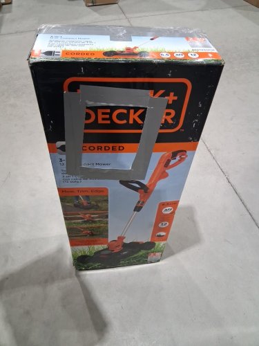 BLACK + DECKER 3-IN-1 COMPACT ELECTRIC MOWER STRING TRIMMER - 12" PATH - 6.5AMP - ORANGE/BLACK (MODEL: BESTA512CM) image 2