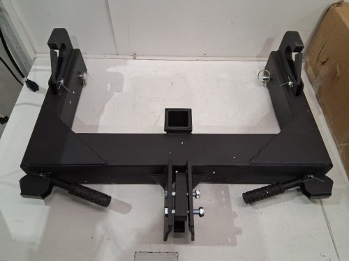 garvee 3 point quick hitch adaptor for category 1-2 tractors - 28" x 15"-18" x 2" - 3000lbs max - black (model: frsspf-0082) image 4