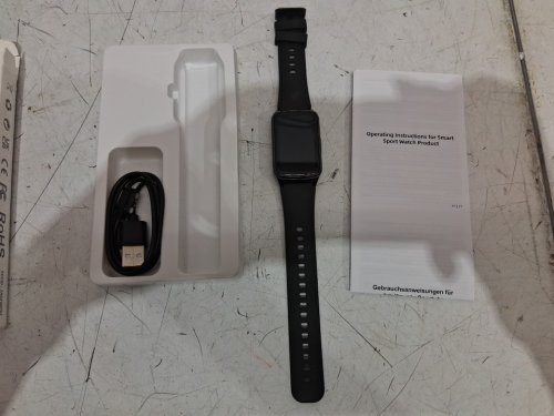 paybay Bluetooth Smart Watch Fitness Tracker with Companion App, Calorie Counter, Pedometer, and Sports Modes - 1.57" Display - black (Model: P121) image 4