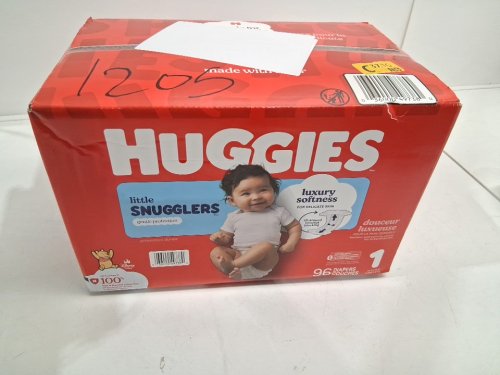 96PK HUGGIES LITTLE SNUGGLERS DISPOSABLE GENTLE SKIN PROTECTION BABY DIAPERS - SIZE 1 - DISNEY WINNIE THE POOH image 2