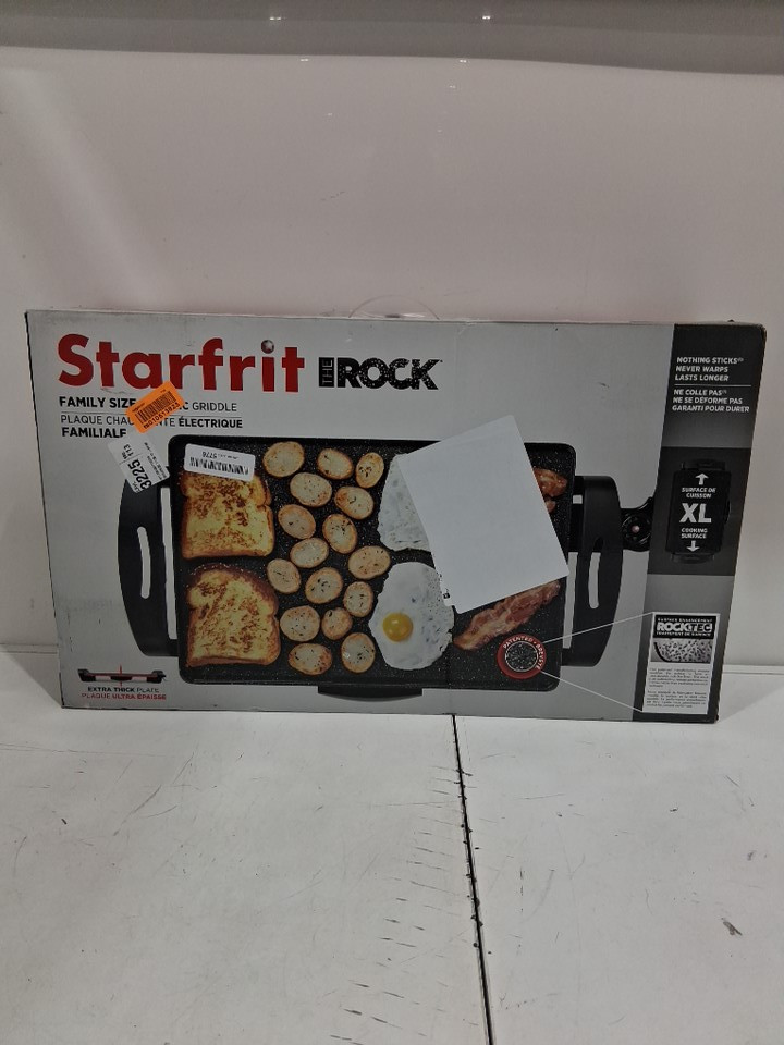 STARFRIT THE ROCK ELECTRIC NON-STICK family size GRIDDLE - 19" x 13" - BLACK (MODEL: 024402) image 2