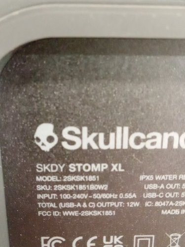 SKULLCANDY STOMP XL WIRELESS BLUETOOTH PARTY SPEAKER - INTEGRATED CARRY HANDLE​, IPX5 WATER RESISTANCE, 12-HOUR BATTERY LIFE - BLACK ORANGE (MODEL:2SKSK1851/4449801) image 8