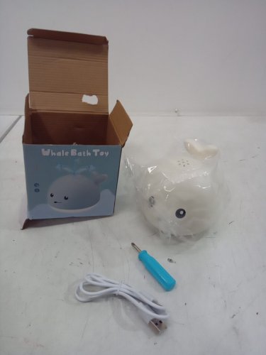 kidology baby bath mini whale fountain toy - white - (model: 6677) image 2