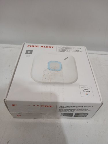 First Alert Onelink Wi-Fi SMART Smoke & CO (Carbon Monoxide) Alarm with voice alerts and emergency notifications(hard wired) - FRENCH VERSION - WHITE image 2