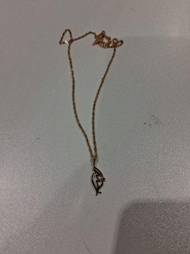 Arabic calligraphy "أُخْتي: Ukhty/sister" pendant chain necklace - 20" - 22"/1" pendant - gold image 3