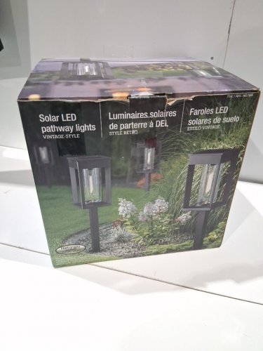 2PK naturally solar vintage style Led pathway light - 25lm - black (model: 1937955) image 2