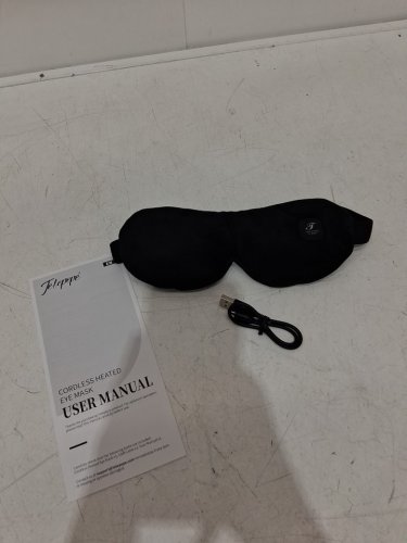 Telepepe Rechargeable Heated Eye Mask - 1000mAh - Black (Model: TE-HE630) image 3
