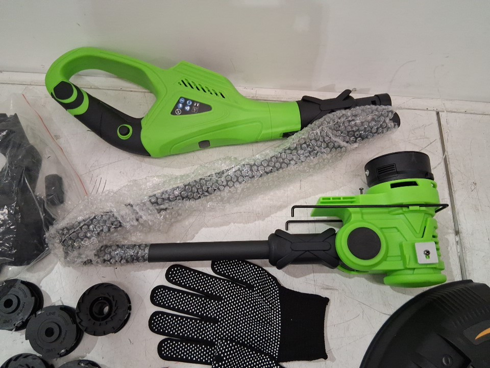 CORDLESS grass strimmer battery powered - 21v - green/black (model: jy-lm2401) image 8