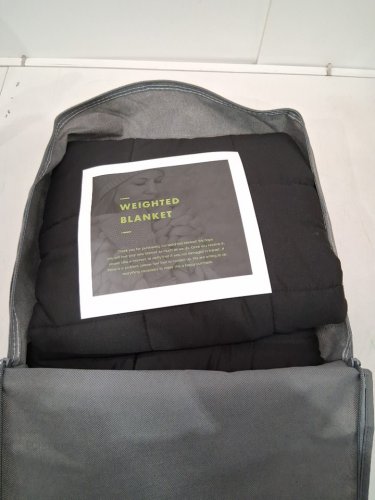 Topblan Cooling Weighted Blanket for Adults - 12lb - 48" x 72" - Twin Size - black image 3