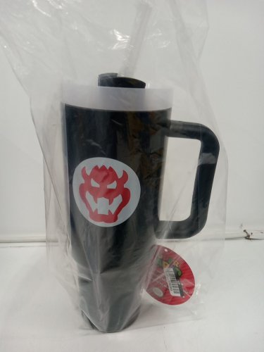 Nintendo Super Mario Bowser Tumbler with Straw - 40oz - Black image 2