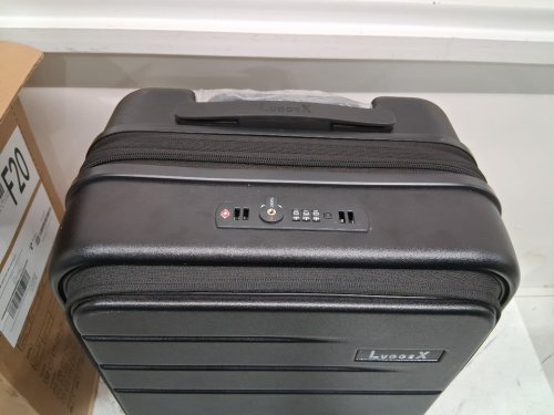 Luggex hard shell carry on luggage with laptop compartment - 20" - black (model : FLO) image 5
