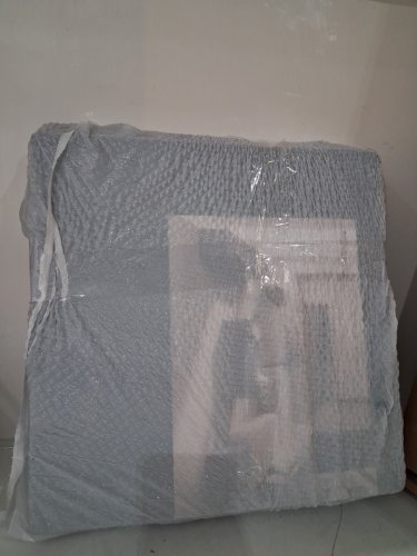 Foldable Storage Footrest Seat with Removable Cover - 25" x 25" - grey image 2
