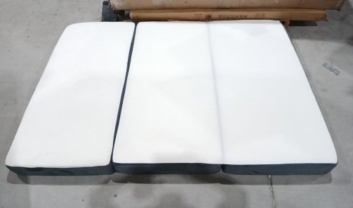 Tri-fold Foam Folding Mattress Topper - Full - 52" x 73" x 4" - White/Blue image 3