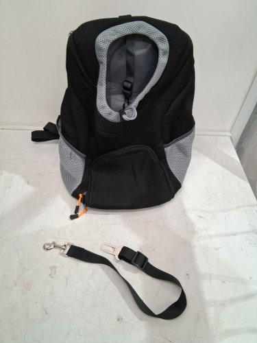 Galatée Pet Carrier Backpack with Seat Belt for Travel -  16" x 13" - medium  - black image 3