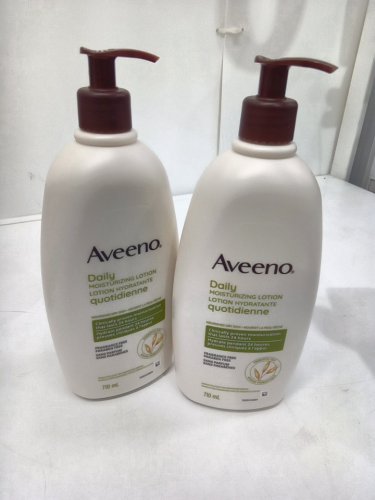 2pk aveeno fragrance free daily moisturizing lotion - 710ml each image 2