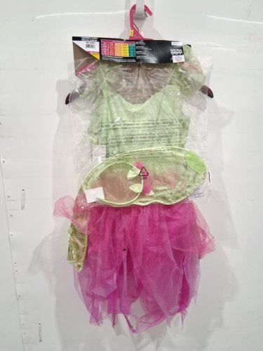 3PC GIRLS DREAMGIRL GARDEN FAIRY COSTUME - LARGE (10/12) - GREEN/PINK image 3