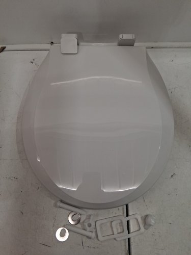 Garvee Round Toilet Seat with Slow Soft Close - 17" - white (model: pho-0r8ldvyt) image 2
