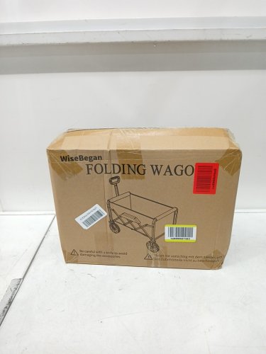 wisebegan Collapsible Folding Wagon with Wheels - 28" x 17" x 36", 200lb CAP - black (model: 21007) image 2