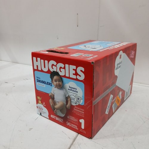 96PK HUGGIES LITTLE SNUGGLERS DISPOSABLE GENTLE SKIN PROTECTION BABY DIAPERS - SIZE 1 - DISNEY WINNIE THE POOH image 2