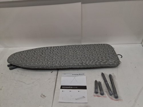 SONGMICS FOLDABLE HEIGHT ADJUSTABLE IRONING BOARD - UP TO 35" - GRAY (ITEM: LLB001G01) image 3