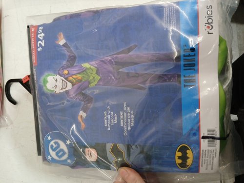 2PC BOY'S JOKER COSTUME SET - SMALL - PURPLE AND GREEN image 2