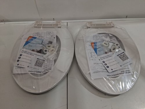 2pk Garvee Elongated Toilet Seat - 19" - white image 3