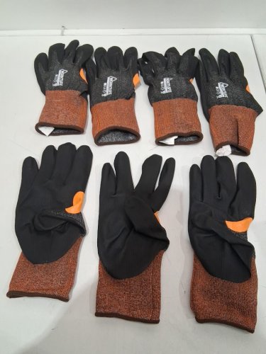 3PR WORKTUFF CUT/PUNCTURE RESISTANT GLOVES - EXTRA LARGE - ORANGE/GREY/BLACK image 4