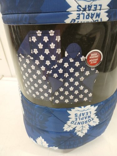 NHL TORONTO MAPLE LEAFS 2-IN-1 OUTDOOR WATER RESISTANT SNAP ON HOODED BLANKET - 54" X 72" - BLUE/WHITE (MODEL: 7985227) image 3