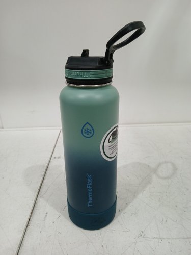 THERMOFLASK 1.2L DOUBLE-WALL VACCUM INSULATED STAINLESS STEEL WATER BOTTLE WITH NON SLIP SILICONE BOTTOM  - green/blue (MODEL 1427662) image 2