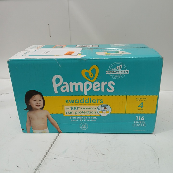 116PK PAMPERS SWADDLERS 360 PULL ON DIAPERS - SIZE 5 image 2