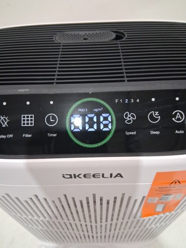 AKEELIA LARGE ROOM AIR PURIFIER WITH AROMA THERAPY DIFFUSER - 3000SQ.FT. - WHITE (MODEL: AP380) image 4
