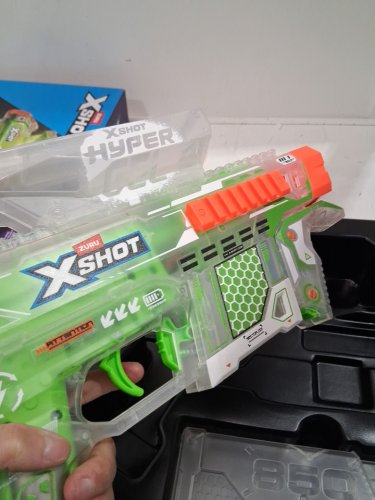 ZURU XSHOT Hyper Gel Glow Night Strike Blaster - GREEN image 4