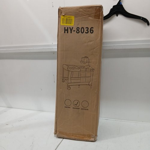 xuemi pack and play portable crib with carrying bag - 43" x 30" x 30" - black (model: hy-8036) image 2