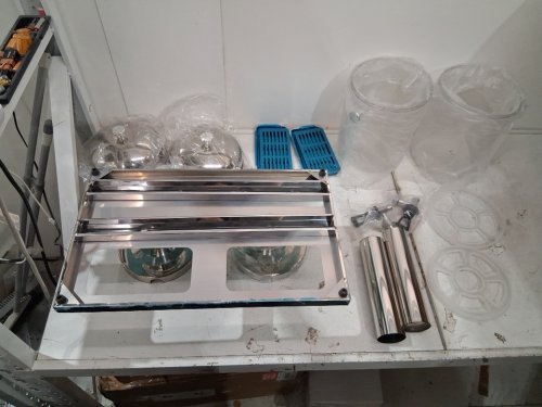 MNSSRN Dual Dispenser Juice Drink Machine Barrel Wear-Resistant Stainless Steel Base - Stainless Steel Silver -  (Model: 360-033-643) image 4