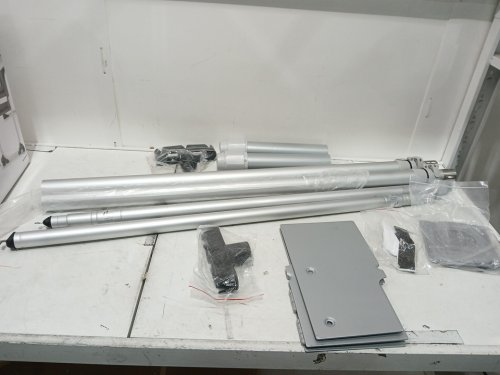Heavy Duty Double Crossbar Pipe Kit Backdrop Stand for Events - Silver image 4