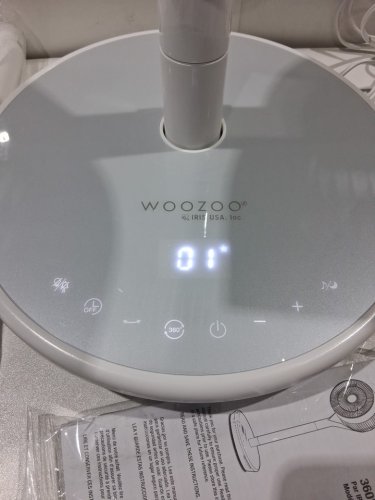 Woozoo 360° Pedestal 12-SPEED Air Circulator - ADJUSTABLE HEIGHT 21" TO 40" - WHITE (Model: STF-360DC/1747373) image 4