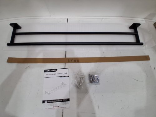 KOKOSIRI BATHROOM TOWEL BAR - 24" - BLACK (MODEL: B5005) image 3