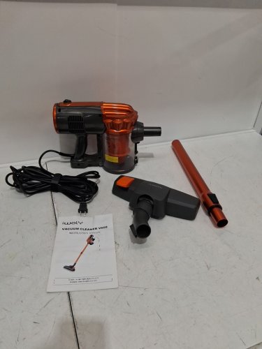 IWOLY 2-IN-1 BAGLESS STICK & HANDHELD CORDED VACUUM CLEANER - ORANGE/BLACK (MODEL: V600) image 3
