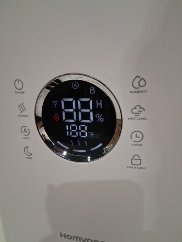 HOMVANA ULTRASONIC WARM & COOL MIST HYYBRID SMART HUMIDIFIER WITH WIFI APP CONNECTION & AROMA TRAY - 6.5L / 861 SQ.FT. COVERAGE - WHITE/BLACK (MODEL: H111S) image 3