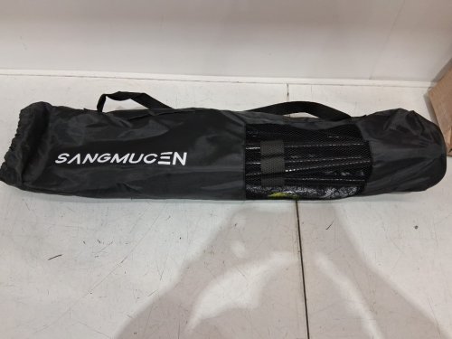 SANGMUCEN Portable Badminton Net Set for Volleyball Pickleball Soccer Tennis - ADJUSTABLE HEIGHT 10FT - 16.5FT - BLACK/yellow - (MODEL:TBN005Y) image 2
