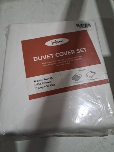 3pc HITIME duvet cover set- twin -white image 2