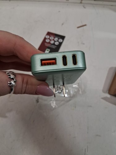 vhbw 3-PORT MULTI-CHARGING WALL BLOCK - 65W - GREEN (MODEL: CT-1250) image 2